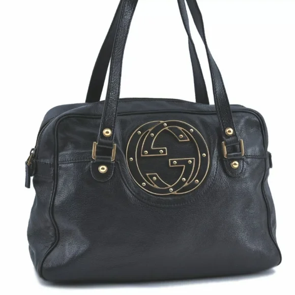 Gucci: Blondie Studded Soho GG Calf Leather Bag - Picture 2 of 11